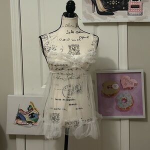 Victoria’s Secret Vintage Mesh Lace Top – Y2K Era (Late 90s–Early 2000s)